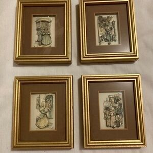 Paper Tole Framed Art. 4 Vintage Pieces. Excellent Condition. Beautiful framed.